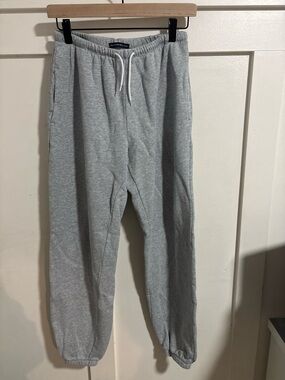 Brandy Melville Light Gray Sweatpants with Drawstring